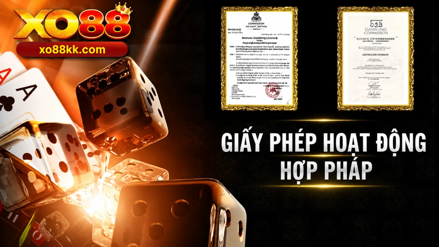 XO88 giấy phép hoạt động hợp pháp